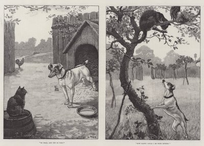 Cats and Dogs by Louis Wain